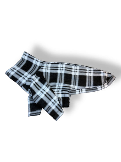 Lightweight Fleece Jumper - Black Check