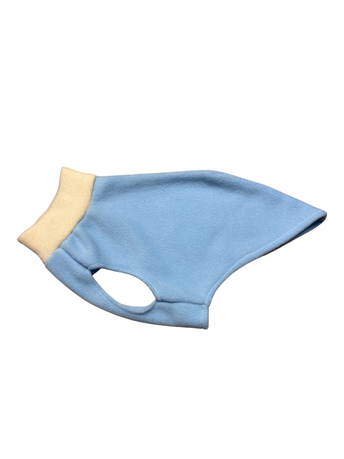 Fleece Vest - White & Baby Blue