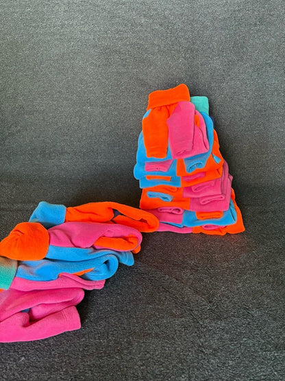 Fleece Jumper - Neon Colourblock