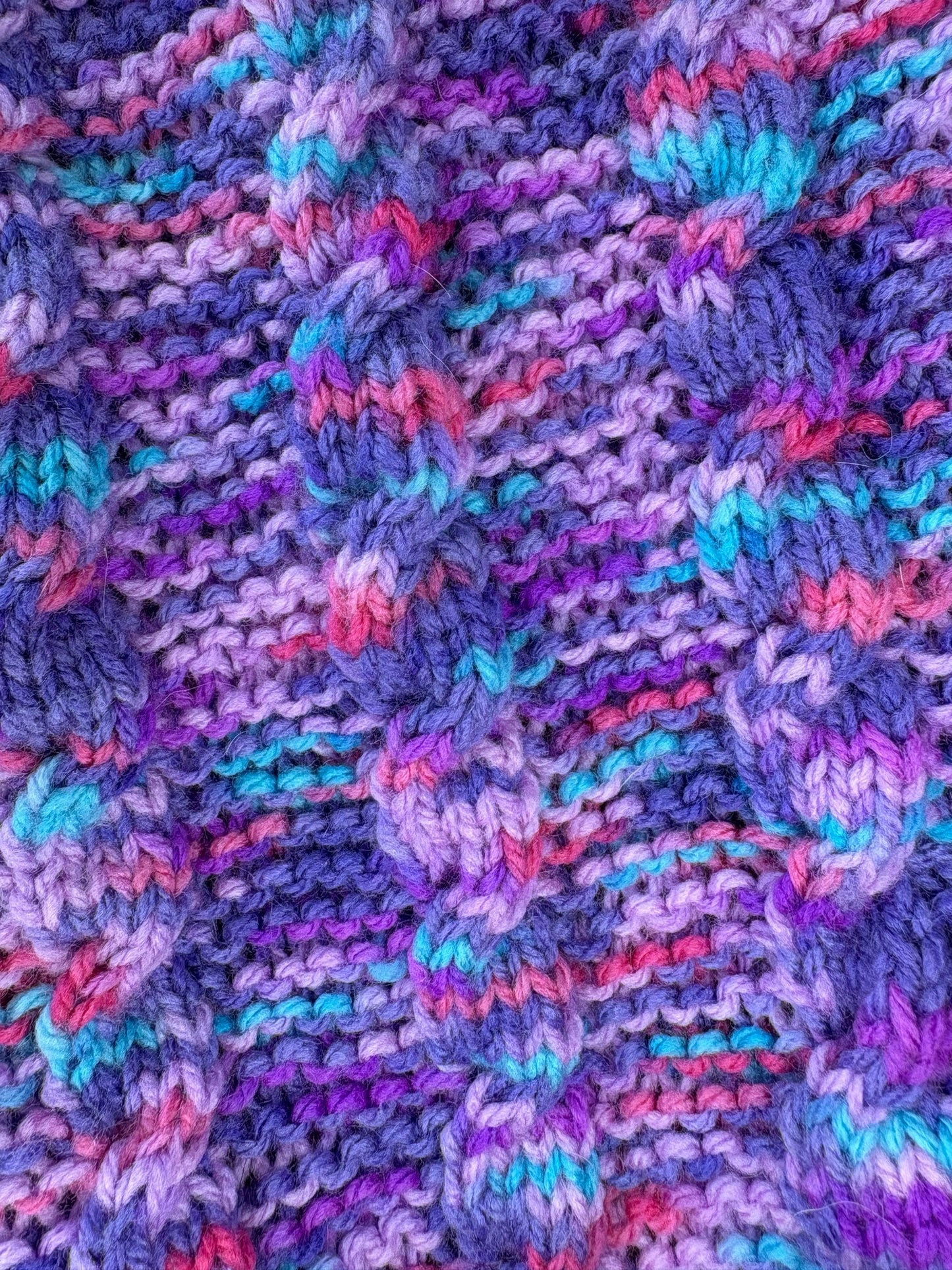 Knitted Jumper - Button Up - Purple