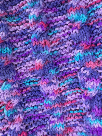 Knitted Jumper - Button Up - Purple
