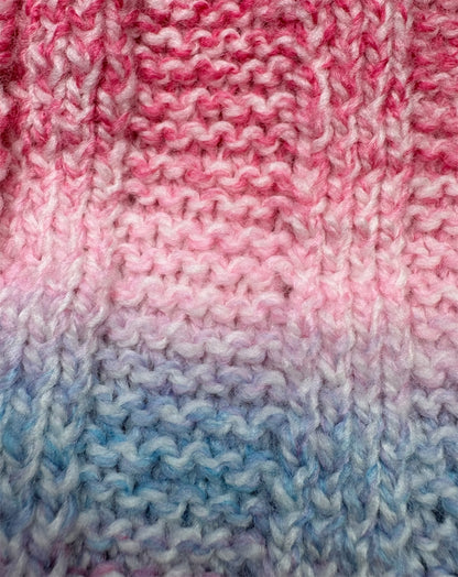 Knitted Jumper - Button Up - Pink Ombre