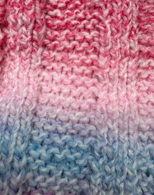 Knitted Jumper - Button Up - Pink Ombre