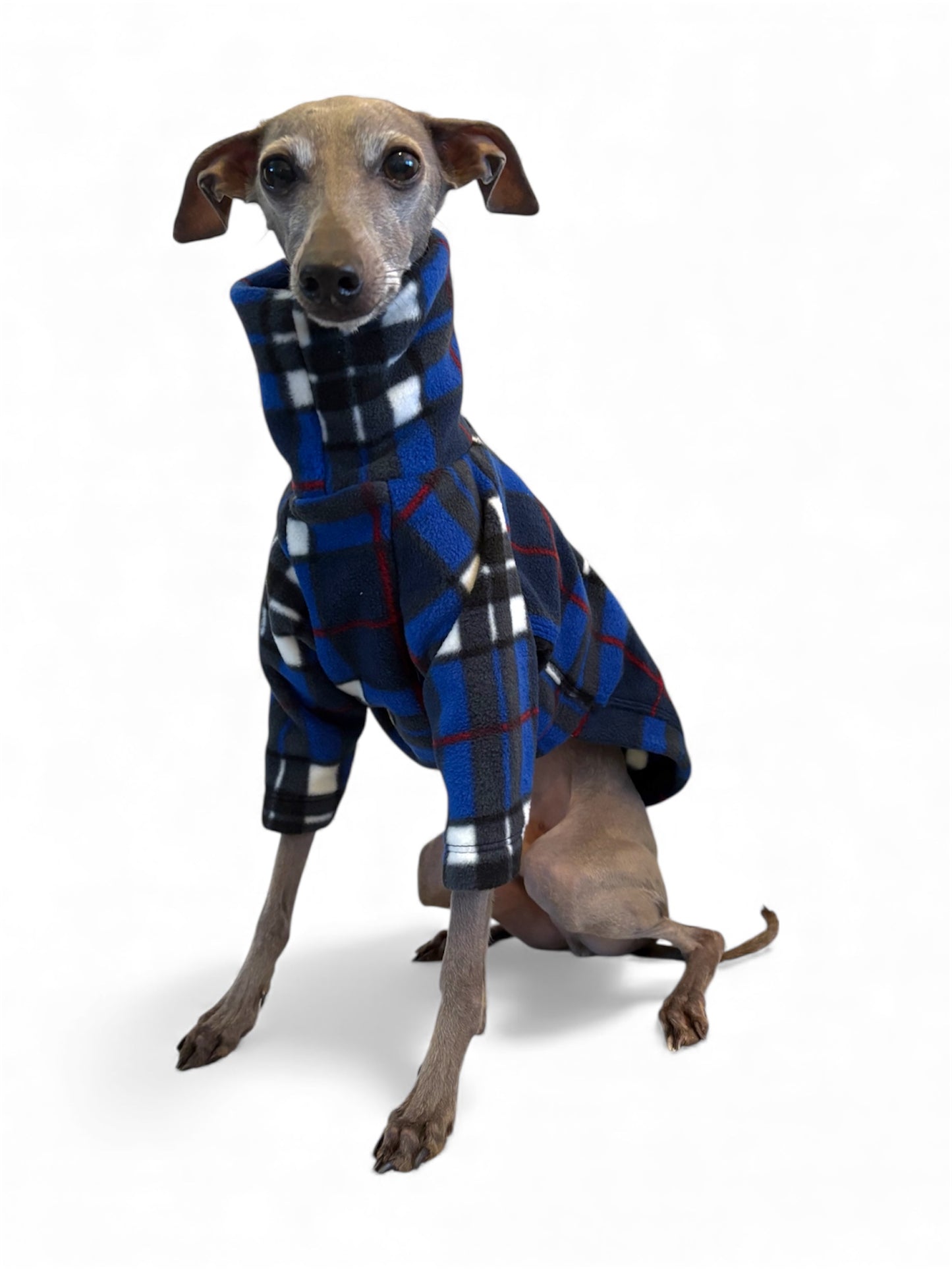 Fleece Jumper - Blue Plaid Tartan