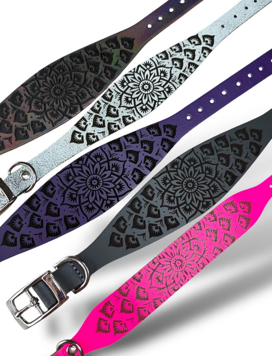 Leather Collar - Mandala