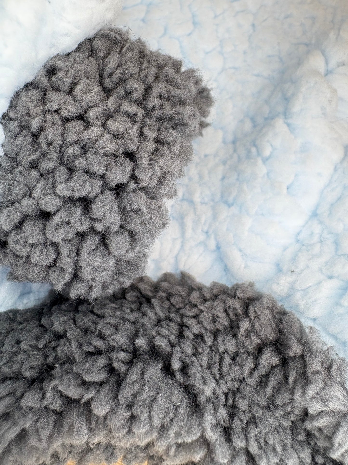 Cuddle Fur Fleece Suit - Baby Blue & Grey