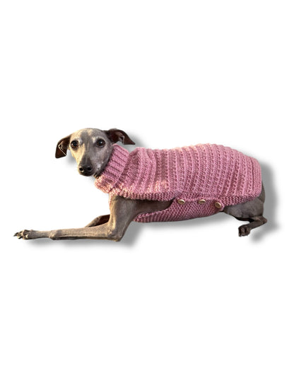 Knitted Jumper - Button Up - Pink Ombre