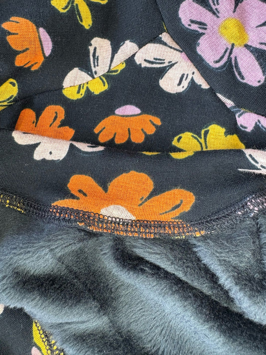 Fleece Lined Sweatshirt - Flower Power