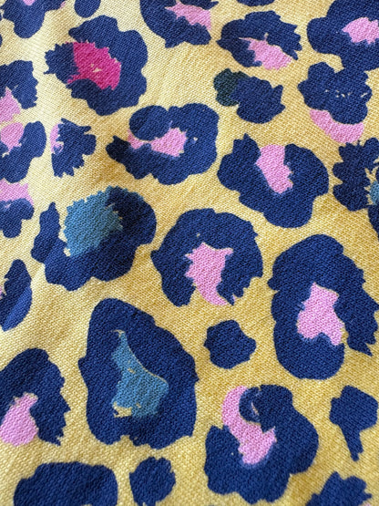 Jersey Vest - Yellow Leopard Print