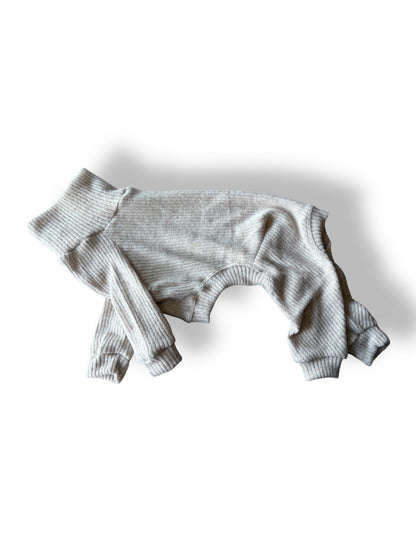 Ribbed Jersey Suit - Brushed Oat