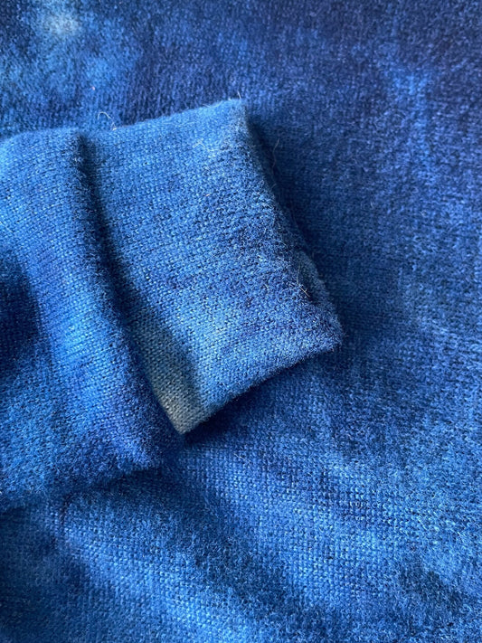 Blue Tie Dye Woolly Jersey