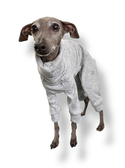 Ribbed Jersey Suit - Snowflakes