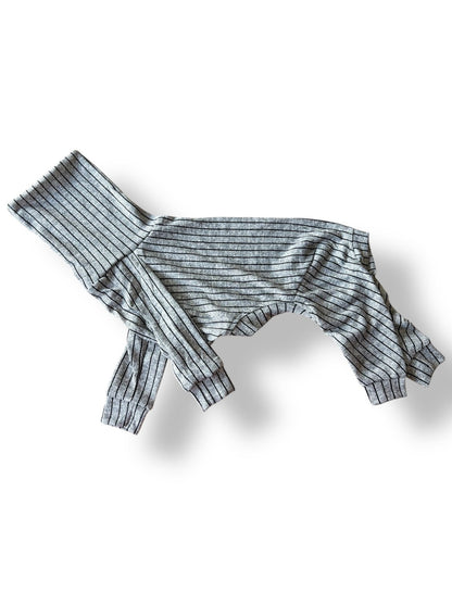 Knit Jersey Suit - Grey Stripe