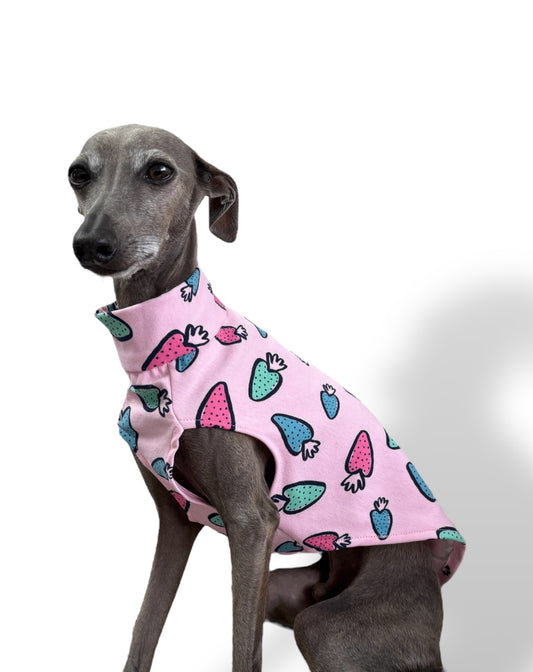 Brushed Jersey Vest - Strawberry