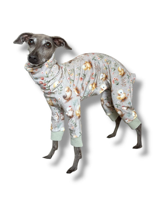 Jersey Suit - Easter Chicks Sage