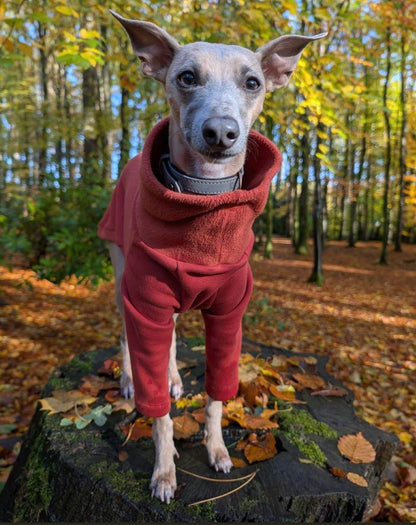 Fleece Lined Sweatshirt Jumper - Rust Orange