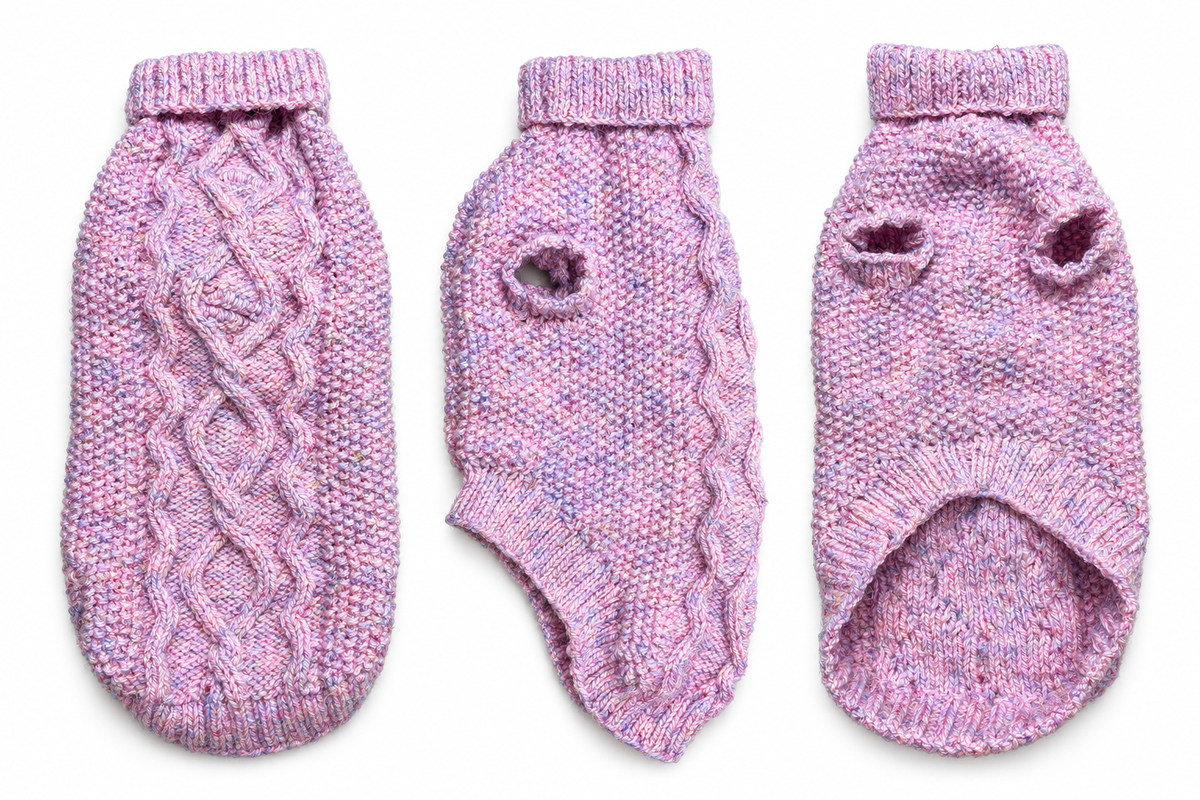 Knitted Jumper - Pink Cableknit
