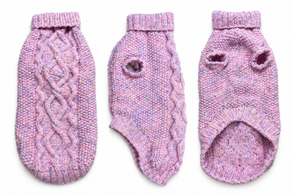 Knitted Jumper - Pink Cableknit