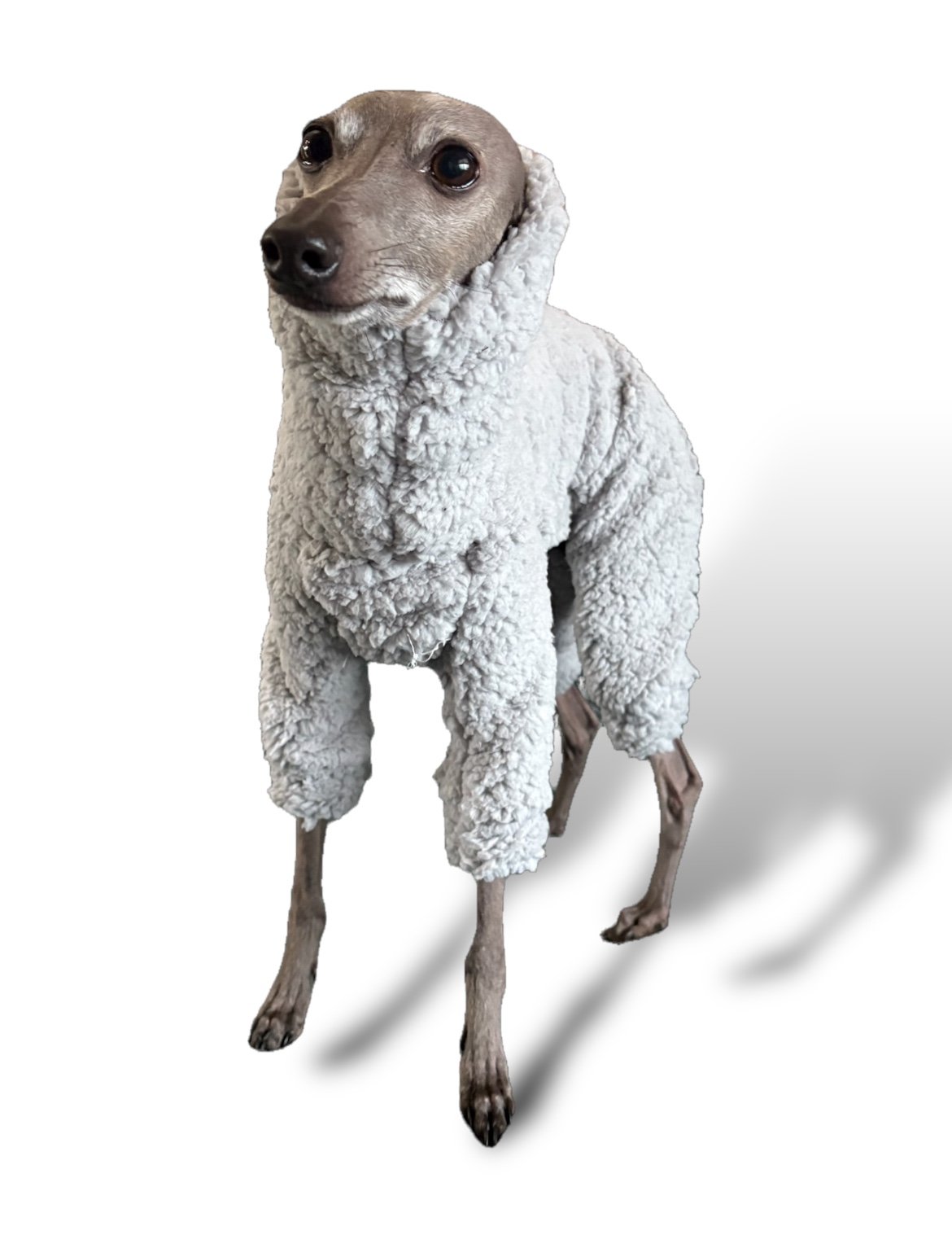 Cuddle Fur Fleece Suit - Light Grey