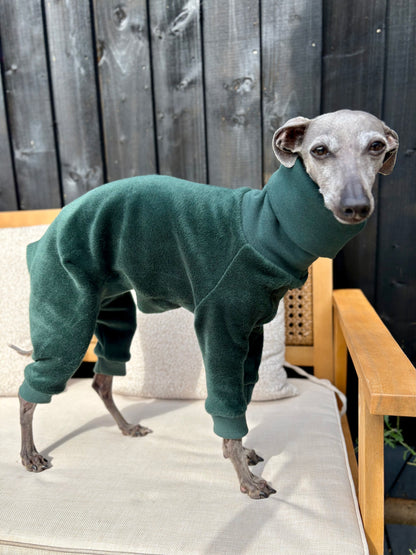 Fleece Lined Sweatshirt Suit - Bottle Green