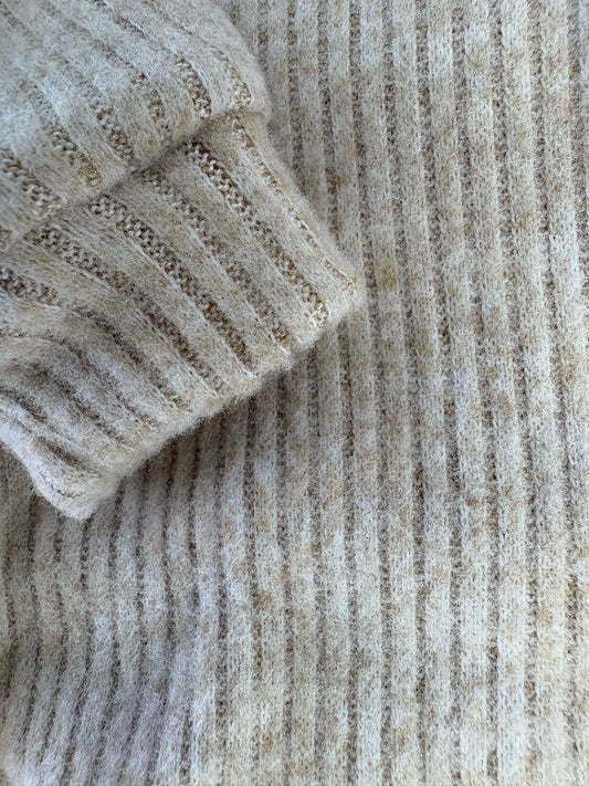 Ribbed Jersey Suit - Brushed Oat