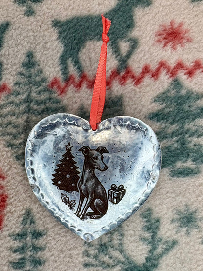 Christmas Decoration - Hound on Heart