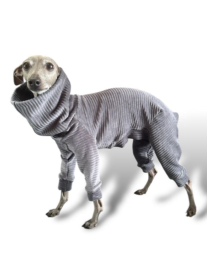 Jumbo Cord Jersey Suit - Grey