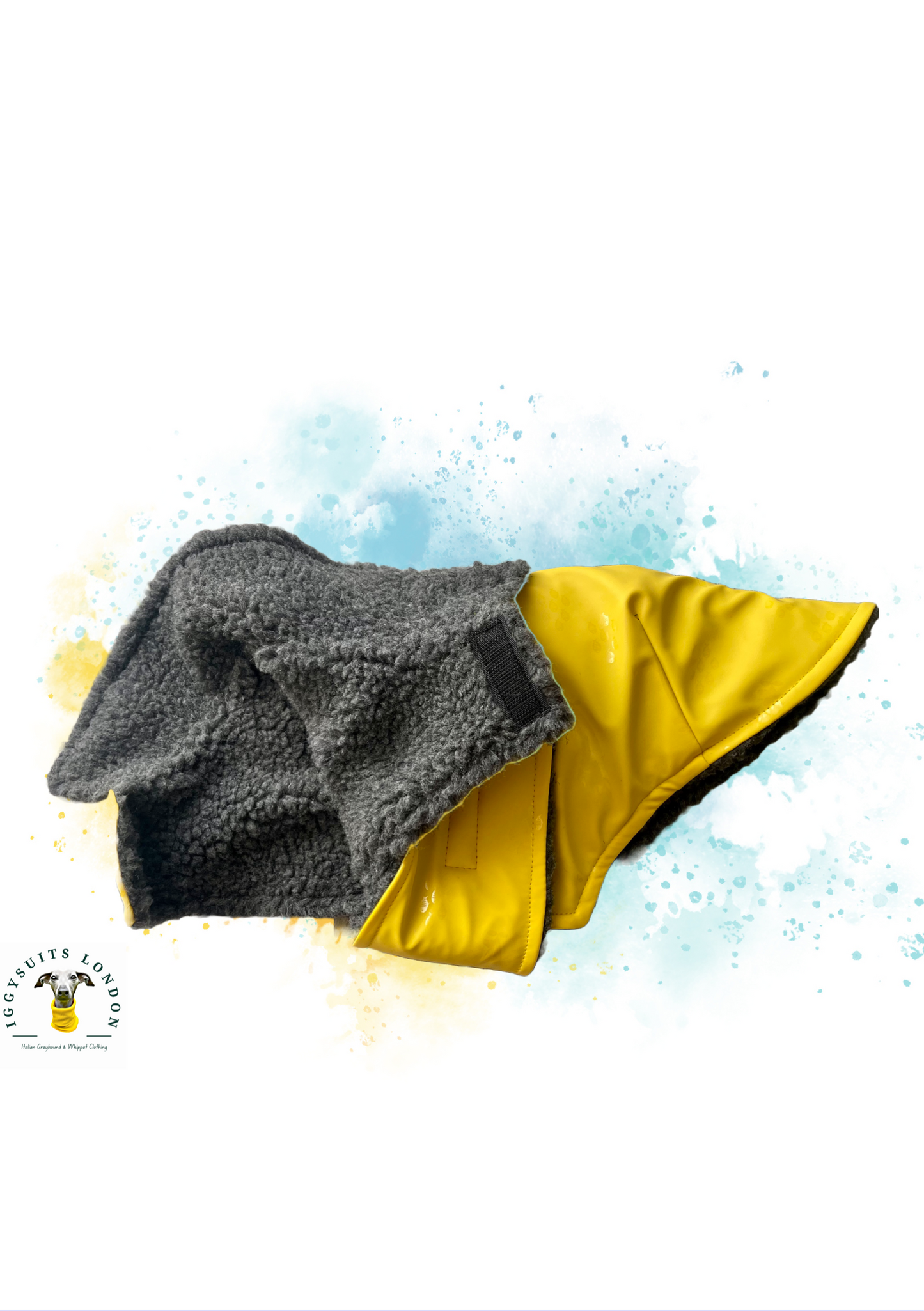Rain Mac - Yellow Starfish & Boucle Fleece Lining