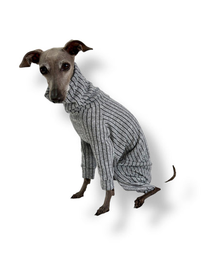 Knit Jersey Suit - Grey Stripe