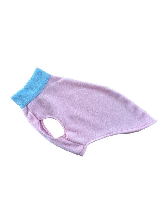 Fleece Vest - Baby Blue & Pink