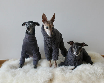 Cuddle Fur Fleece Suit - Dark Grey