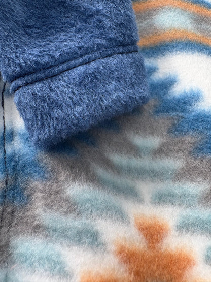 Fleece Jumper - Aztec Ultra-Plush Blue