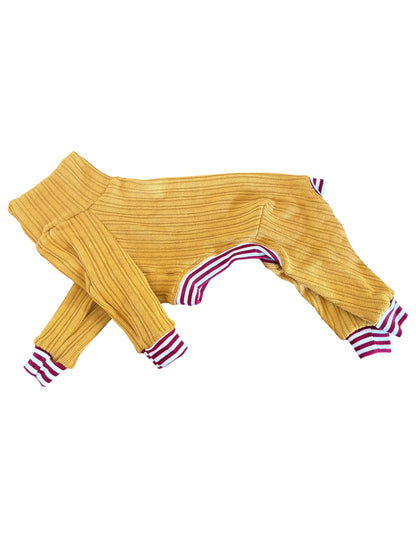 Stretch Knit Suit - Mustard