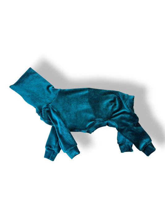 Jumbo Cord Jersey Suit - Emerald Green