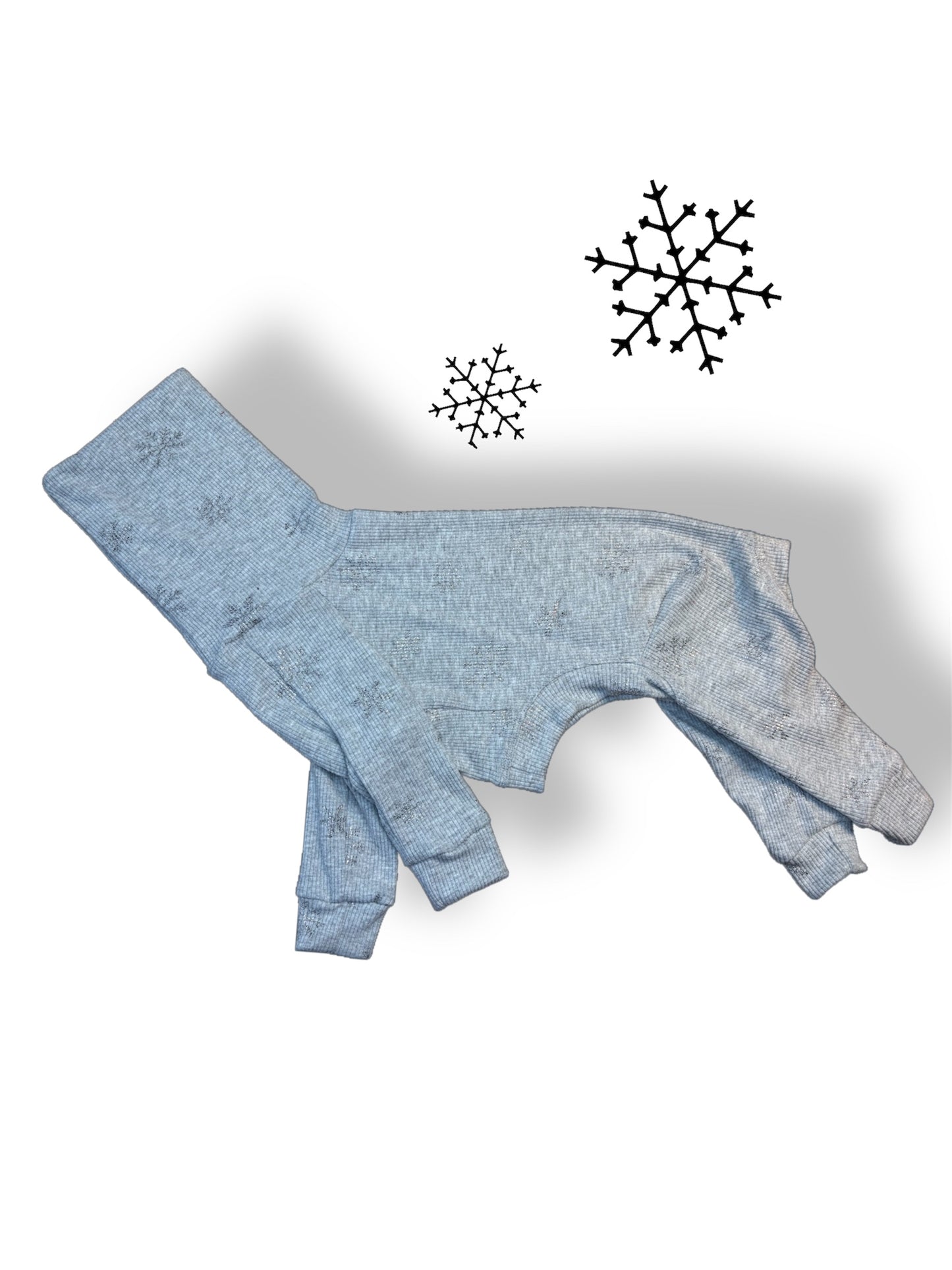 Ribbed Jersey Suit - Snowflakes