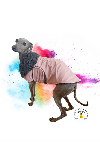 Rain Mac - Pink Submarines & Boucle Fleece Lining