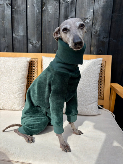 Fleece Lined Sweatshirt Suit - Bottle Green