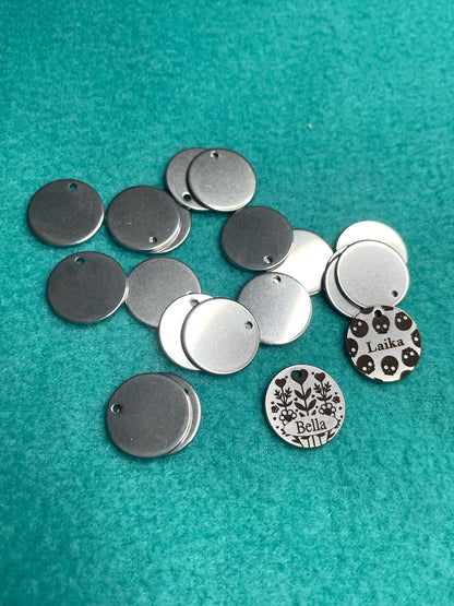 Engraved Dog Tags - Round