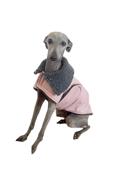 Rain Mac - Pink Submarines & Boucle Fleece Lining