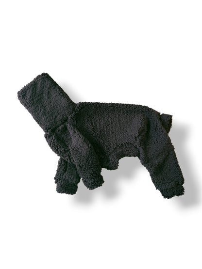 Cuddle Fur Fleece Suit - Black