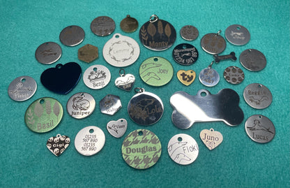 Engraved Dog Tags - Heart