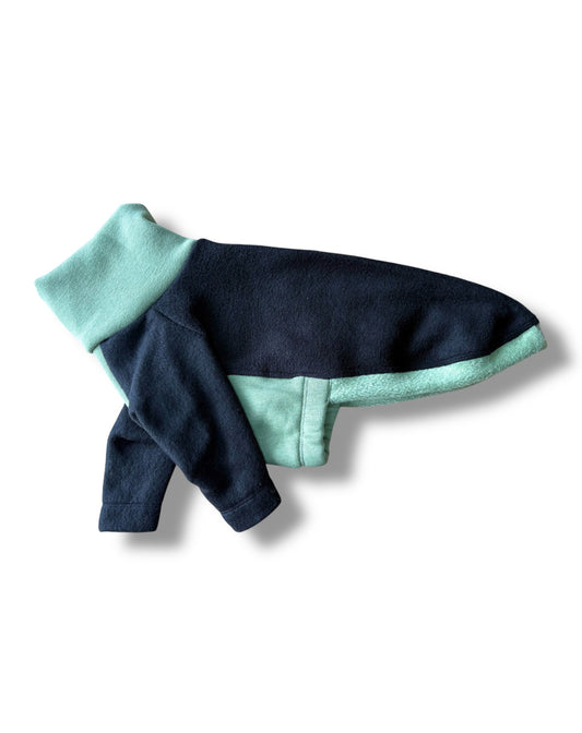 Fleece Jumper - Sage & Black