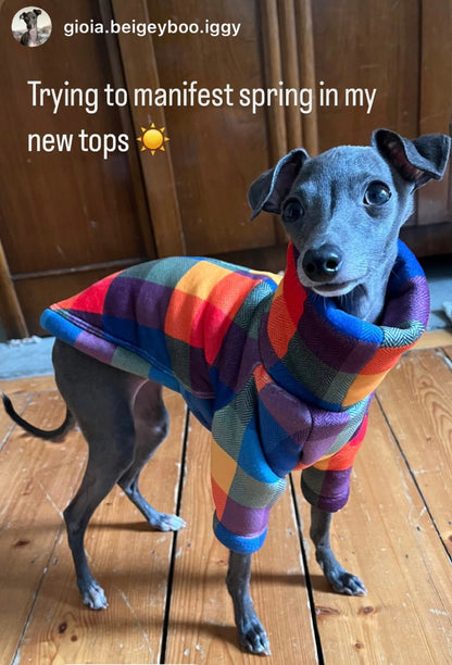 Sherpa Lined Fleece Jumper - Bright Plaid