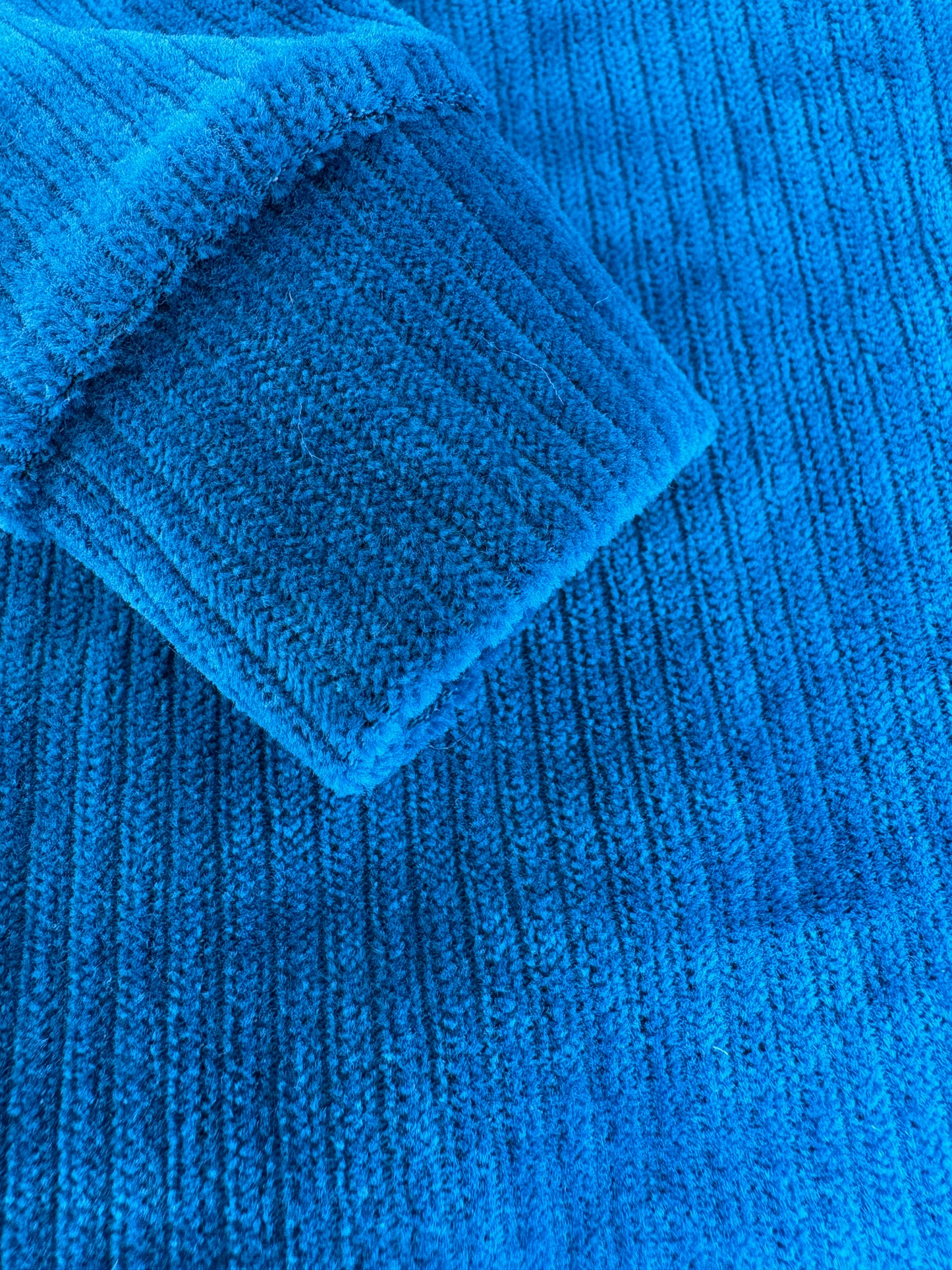 Jumbo Cord Jersey Suit - Petrol Blue