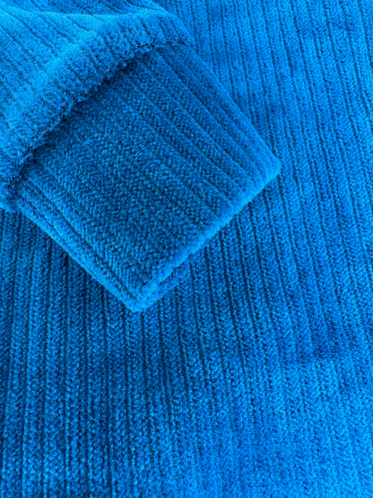 Jumbo Cord Jersey Suit - Petrol Blue