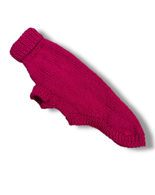 Puppy Knitted Jumper - Hot Pink