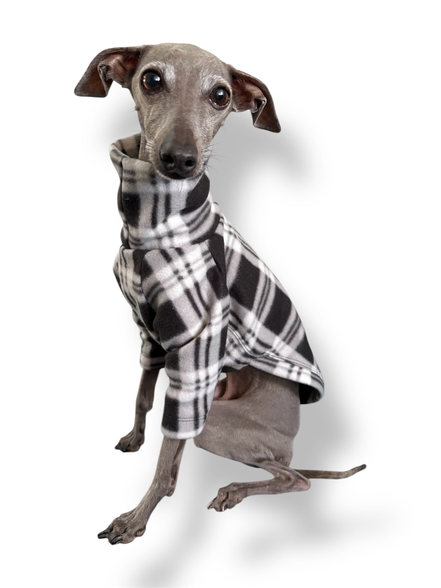 Lightweight Fleece Jumper - Black Check