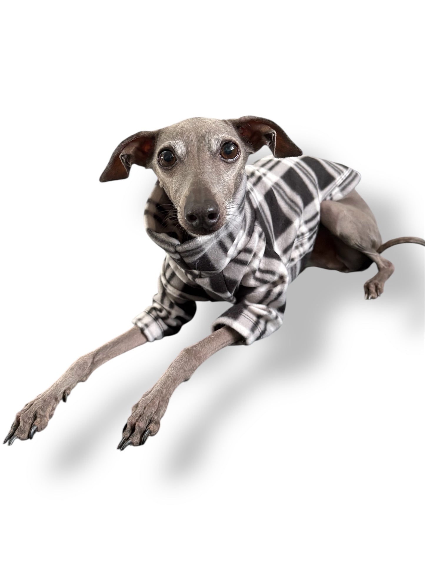 Lightweight Fleece Jumper - Black Check