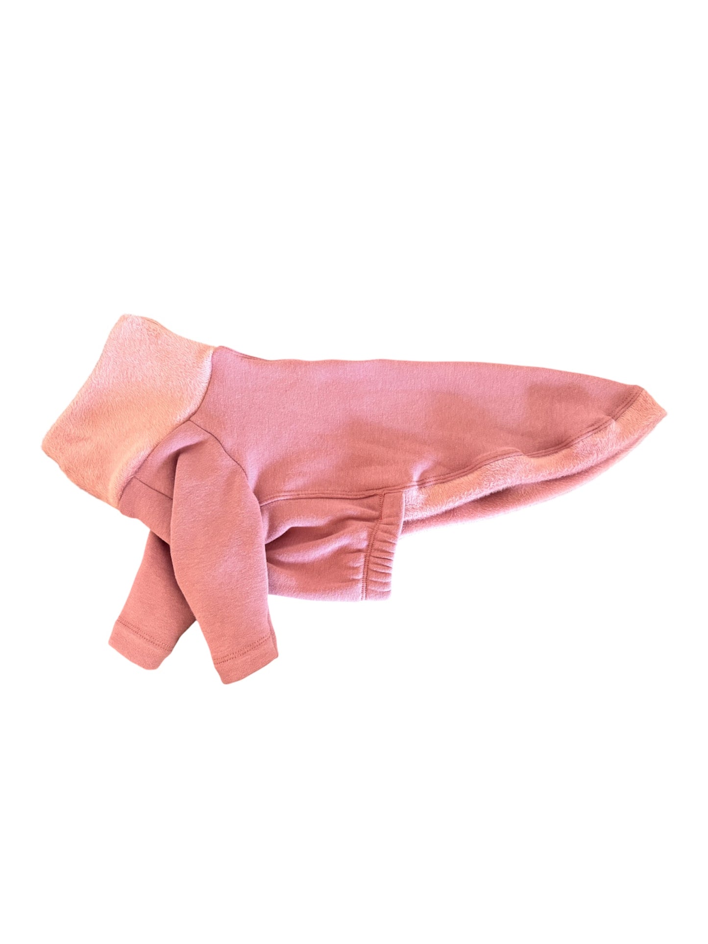 Fleece Lined Sweatshirt Jumper - Dusky Pink