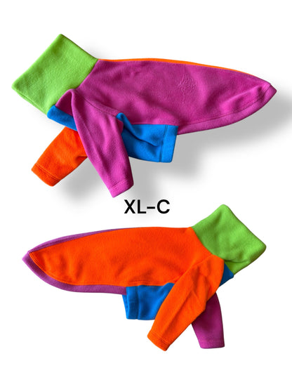 Fleece Jumper - Neon Colourblock